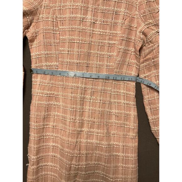 YOINS Women's Pink Plaid Dress Small 90% Polyester 10% Cotton NWT Office Wear - Picture 8 of 9